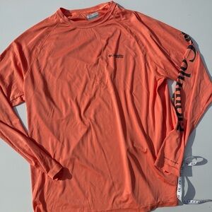 Columbia PFG Orange Crew Neck Shirt, L